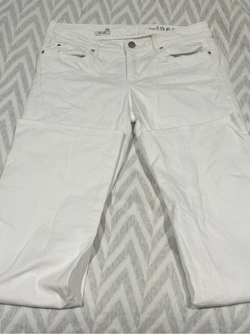 1969 White Boot Cut Jeans - Women